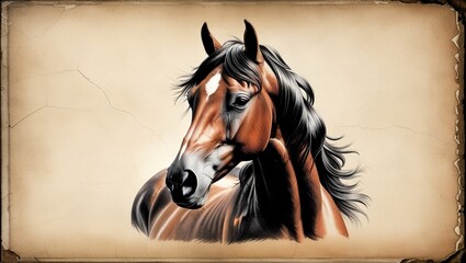 horse head sketch generative Al