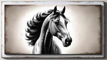horse head sketch generative Al