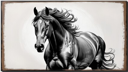 horse head sketch generative Al