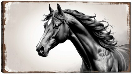 horse head sketch generative Al
