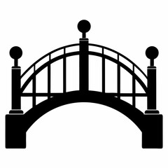 Network Bridge Silhouette Vector Art