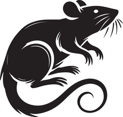 silhouette of a rat