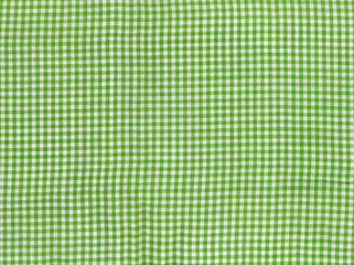chequered green fabric texture background