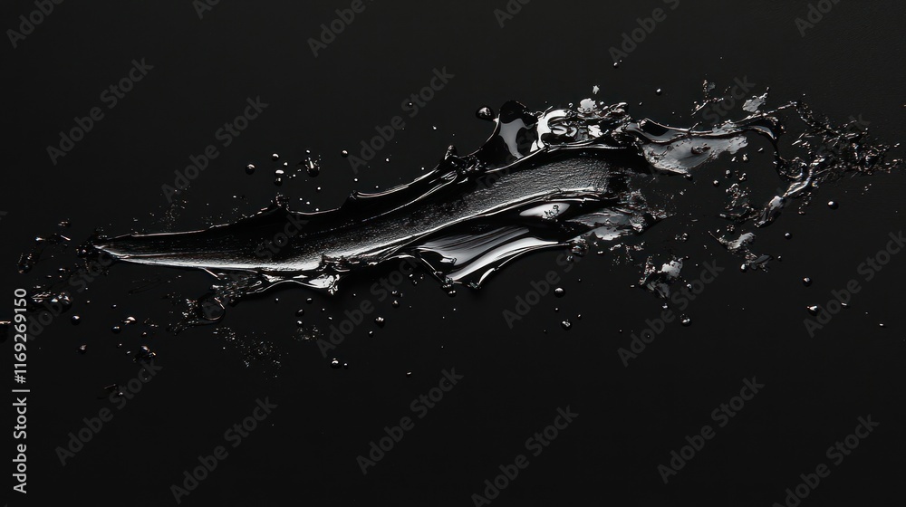 Aufkleber A dynamic splash of liquid against a dark background, showcasing fluid motion and texture.