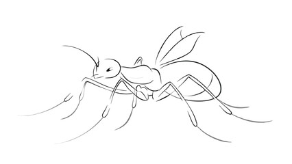 ant silhouette design. small animal sign and symbol