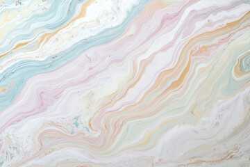 Obraz premium Vibrant abstract marble texture with a mix of soft pastel pink, blue, and white swirls.