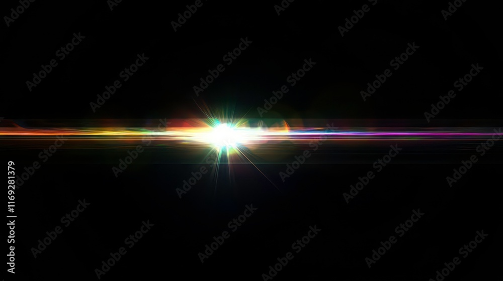 Wall mural prism light leak texture for photo overlay and effect, lens flare in abstract background, bokeh effe