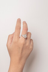 a women's ring with an elegant and luxurious look