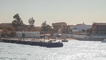Port of isle de goree, a former slave port on the named island, just outside of Dakar in Senegal....