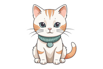 Cute Kitten Character Artwork for T-Shirt, Stickers, and Decorative Design