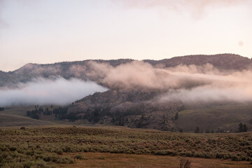 misty morning in the mountains