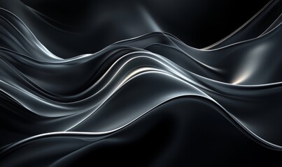 3D Abstract Dark Background, Generative AI