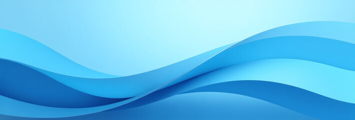 Obraz premium soothing blue design features curved overlapping lines various shades