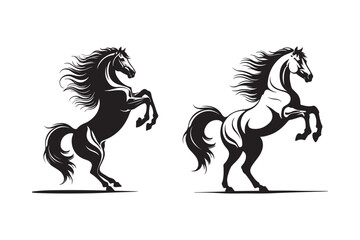 Dynamic Horse Illustration Perfect for Logos and Printable Art