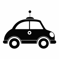 Self-Driving Car Silhouette Vector Art