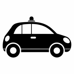 Self-Driving Car Silhouette Vector Art