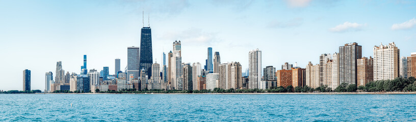 Obraz premium high resolution panorama of chicago
