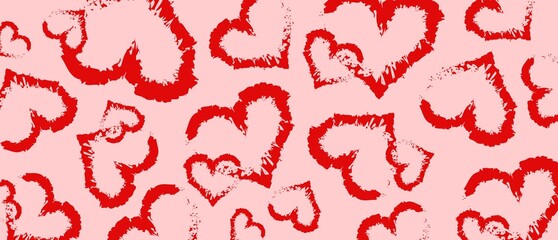 Love cartoon hearts Valentine's Day background