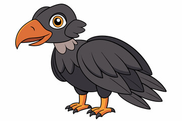 country vulture vector illustration
