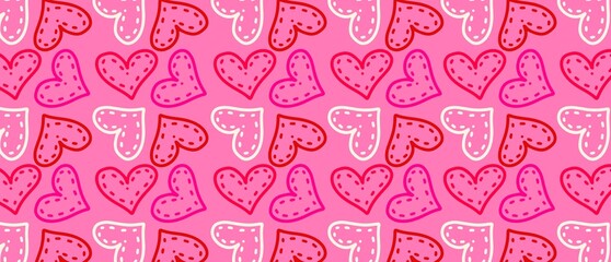 Love cartoon hearts Valentine's Day background