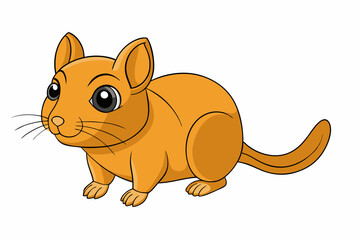 Cartoon Mouse Vector Kawaii Art in illustration on white Background