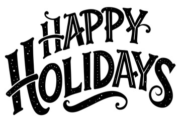 Happy Holiday Vector Kawaii Art in illustration on white Background