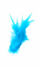 Cyan Blue Holi Paint Explosion Burst 