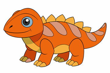 Cartoon Crocodile Vector Kawaii Art in illustration on white Background