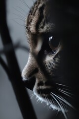 Intriguing Cat Profile Close Up