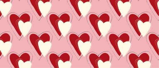 Love cartoon hearts Valentine's Day background