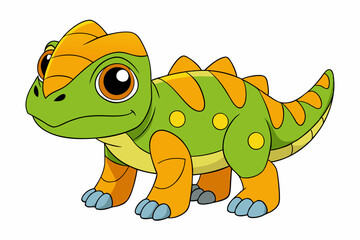 Cartoon Crocodile Vector Kawaii Art in illustration on white Background