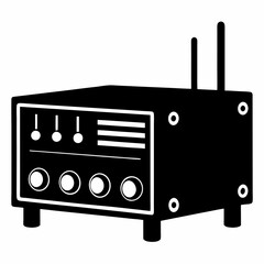 Signal Amplifier Silhouette Vector Art