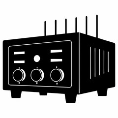 Signal Amplifier Silhouette Vector Art