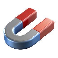 3D Render of a Powerful Horseshoe Magnet 