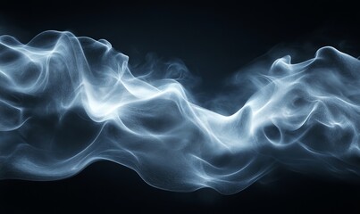 Fototapeta premium Abstract dark smoke clouds with glowing accents, Generative AI