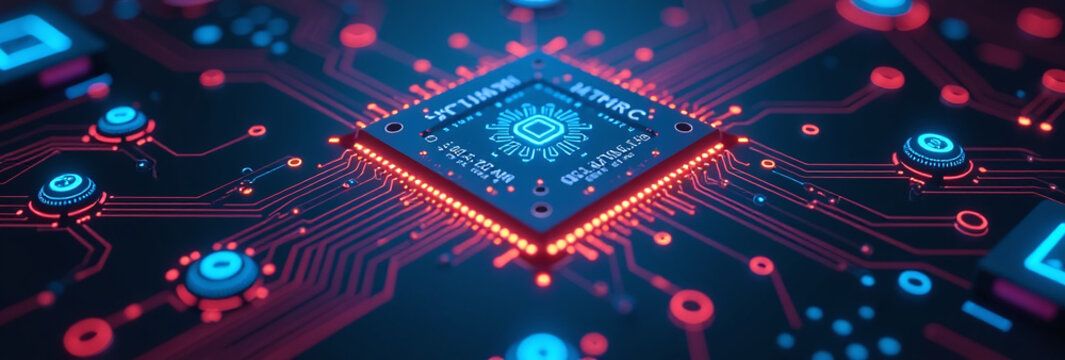 future tech involves advanced circuits cyber background