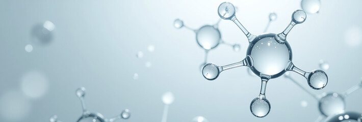 glass molecules light gray backdrop futuristic tech design suitable science medical use wallpaper