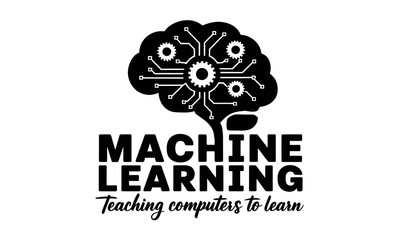 Machine Learning Vector icon graphics