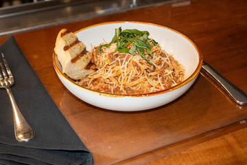 spaghetti with meatballs