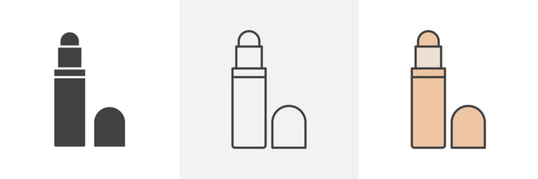 Concealer icons in black and colored versions