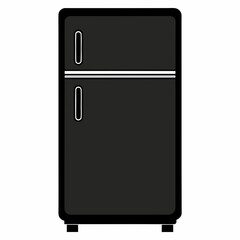 Smart Refrigerator Silhouette Vector Art
