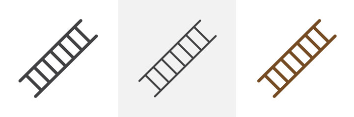 Ladder icons in black and colored versions