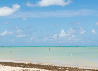 Calm beach in Sao Miguel dos Milagres, Alagoas, Brazil.
