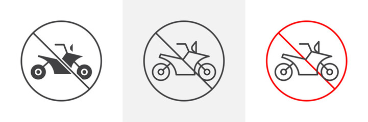 No all terrain vehicle sign vector in black and colored versions