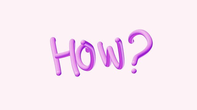 how word in 3d video.
