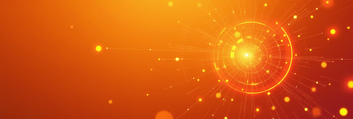 orange background features vibrant technology futuristic design innovative digital projects web