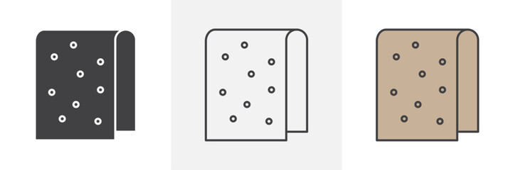 Sandpaper icons in black and colored versions