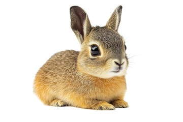 Fototapeta premium A baby rabbit is sitting on a transparent background