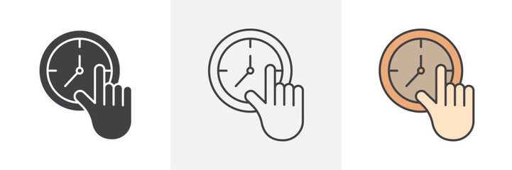 Specify at time icons in black and colored versions