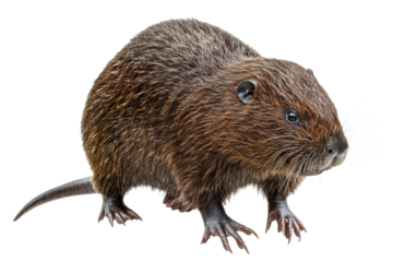 A small brown rodent with a long tail and large ears